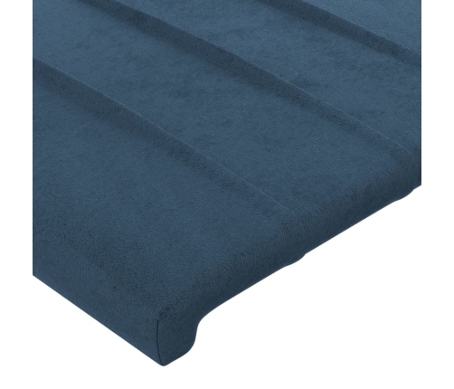 Estructura de cama sin colchón terciopelo azul oscuro 100x200cm