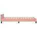 vidaXL Estructura de cama con cabecero de terciopelo rosa 100x200 cm