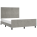 Estructura de cama sin colchón terciopelo gris claro 140x190 cm