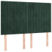 Estructura cama sin colchón terciopelo verde oscuro 140x190 cm