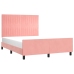 Estructura de cama sin colchón terciopelo rosa 140x200 cm