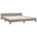 vidaXL Estructura de cama con cabecero terciopelo gris claro 160x200cm