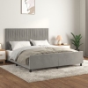 vidaXL Estructura de cama con cabecero terciopelo gris claro 160x200cm