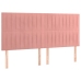 Estructura de cama sin colchón terciopelo rosa 160x200 cm