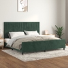 Estructura cama sin colchón terciopelo verde oscuro 200x200 cm