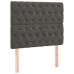 Estructura de cama sin colchón terciopelo gris oscuro 90x200 cm