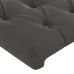 Estructura de cama sin colchón terciopelo gris oscuro 90x200 cm