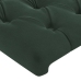 Estructura de cama sin colchón terciopelo verde oscuro 90x200cm