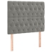 Estructura de cama sin colchón terciopelo gris claro 100x200 cm