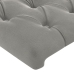 Estructura de cama sin colchón terciopelo gris claro 100x200 cm
