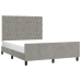 Estructura de cama sin colchón terciopelo gris claro 140x190 cm