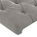 Estructura de cama sin colchón terciopelo gris claro 140x190 cm