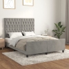 Estructura de cama sin colchón terciopelo gris claro 140x190 cm