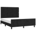 Estructura de cama sin colchón terciopelo negro 140x190 cm