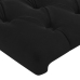 vidaXL Estructura de cama con cabecero de terciopelo negro 140x200 cm