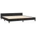 vidaXL Estructura de cama con cabecero de terciopelo negro 200x200 cm