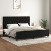 vidaXL Estructura de cama con cabecero de terciopelo negro 200x200 cm