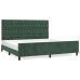 vidaXL Estructura cama con cabecero terciopelo verde oscuro 200x200 cm