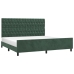 vidaXL Estructura cama con cabecero terciopelo verde oscuro 200x200 cm