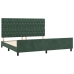 vidaXL Estructura cama con cabecero terciopelo verde oscuro 200x200 cm