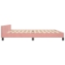 vidaXL Estructura de cama con cabecero de terciopelo rosa 200x200 cm