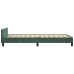 Estructura de cama sin colchón terciopelo verde oscuro 90x190cm