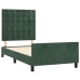 vidaXL Estructura cama con cabecero terciopelo verde oscuro 90x200 cm