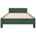 vidaXL Estructura cama con cabecero terciopelo verde oscuro 90x200 cm