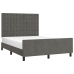 vidaXL Estructura cama con cabecero terciopelo gris oscuro 140x190 cm