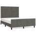 vidaXL Estructura cama con cabecero terciopelo gris oscuro 140x190 cm