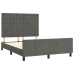 vidaXL Estructura cama con cabecero terciopelo gris oscuro 140x190 cm