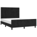 Estructura de cama sin colchón terciopelo negro 140x190 cm