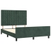 Estructura cama sin colchón terciopelo verde oscuro 140x190 cm