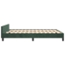 Estructura cama sin colchón terciopelo verde oscuro 140x190 cm