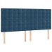 Estructura de cama sin colchón terciopelo azul oscuro 140x200cm