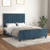 vidaXL Estructura cama con cabecero terciopelo azul oscuro 140x200 cm