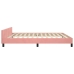 vidaXL Estructura de cama con cabecero de terciopelo rosa 160x200 cm