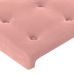 Estructura de cama con cabecero de terciopelo rosa 180x200 cm