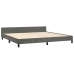 Estructura cama sin colchón terciopelo gris oscuro 200x200 cm