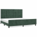 Estructura cama sin colchón terciopelo verde oscuro 200x200 cm