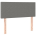 Cama box spring con colchón tela gris oscuro 80x200 cm