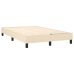 Cama box spring con colchón tela color crema 120x200 cm