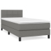 Cama box spring con colchón tela gris oscuro 90x190 cm