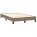 Cama box spring con colchón tela gris taupe 120x200 cm
