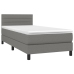 Cama box spring con colchón tela gris oscuro 90x190 cm