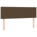 Cama box spring con colchón tela marrón oscuro 140x190 cm