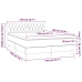 Cama box spring con colchón tela marrón oscuro 140x190 cm