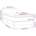 Cama box spring con colchón tela gris taupe 90x190 cm