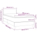 Cama box spring con colchón tela negro 80x200 cm