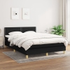 Cama box spring con colchón tela negro 140x190 cm